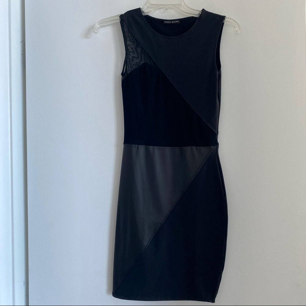 Donna Mizani Black Splic Bodycon Dress XS